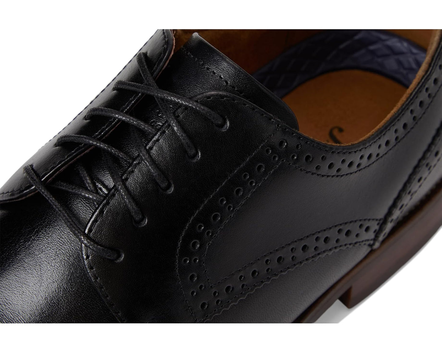 Men's Florsheim Rucci Wing Tip Oxford Black Smooth
