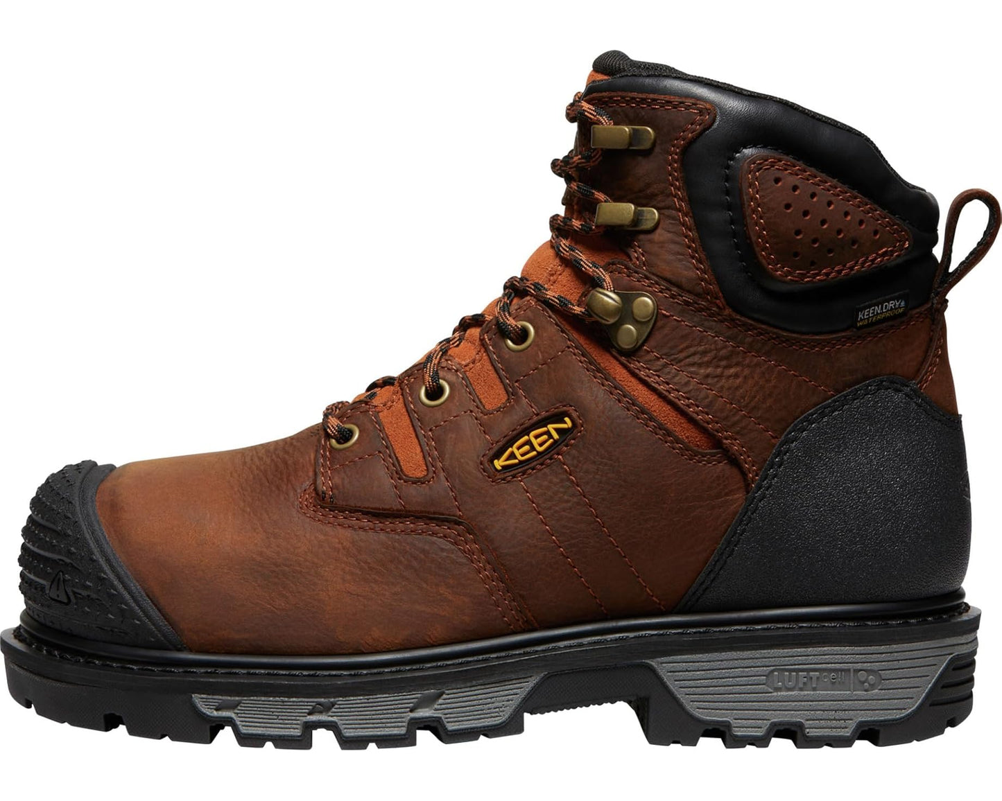 Men's KEEN Utility Camden 6 Waterproof Internal Met (Comp Toe) Leather Brown/Black