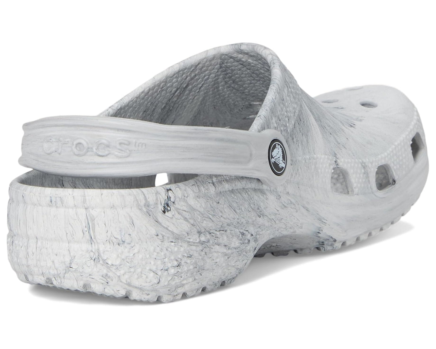 Unisex Crocs Classic Marbled Tie-Dye Clog Grey Swirl