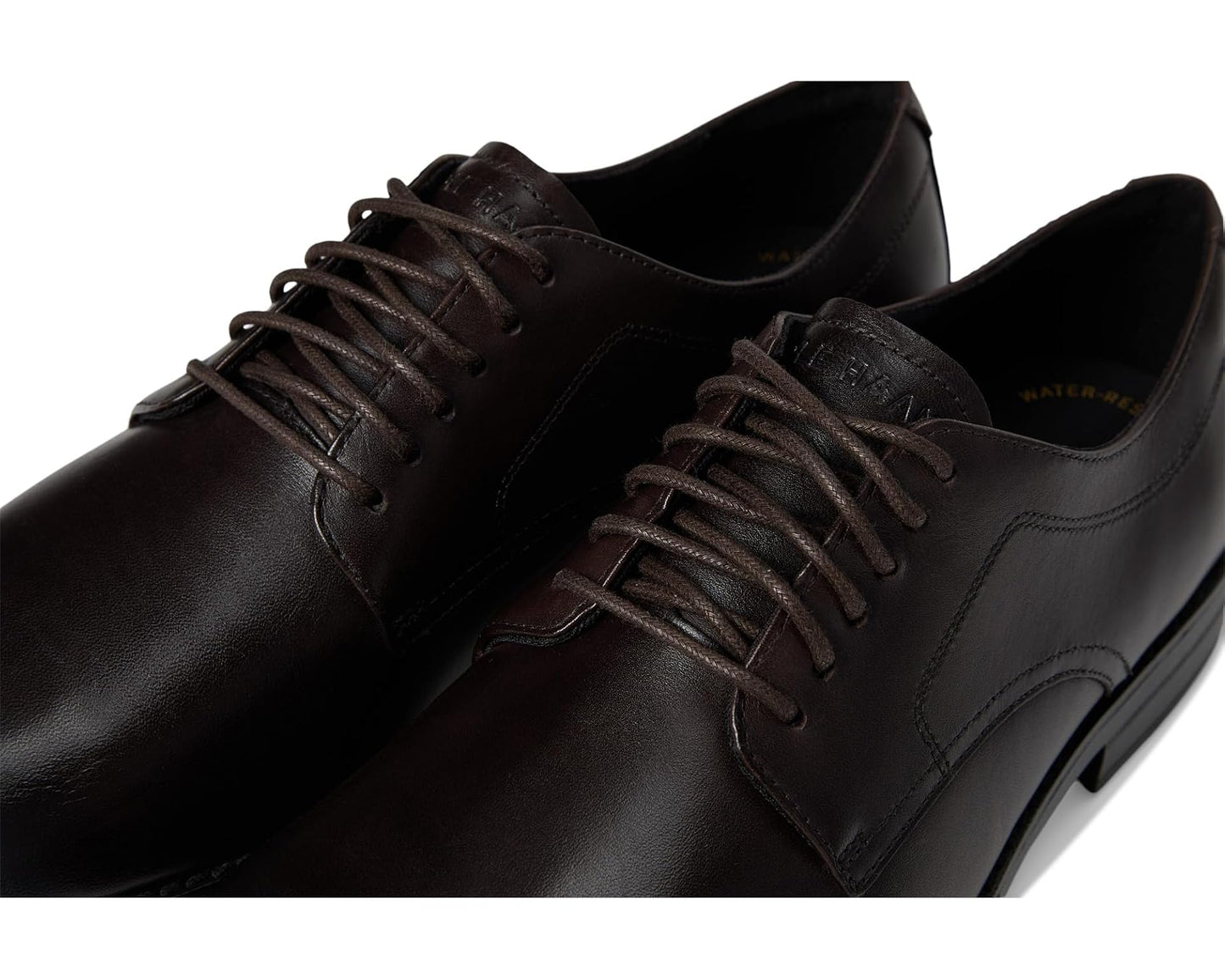 Men's Cole Haan Harmon Grand Plain Toe Oxfords Dark Chocolate/Black Waterproof