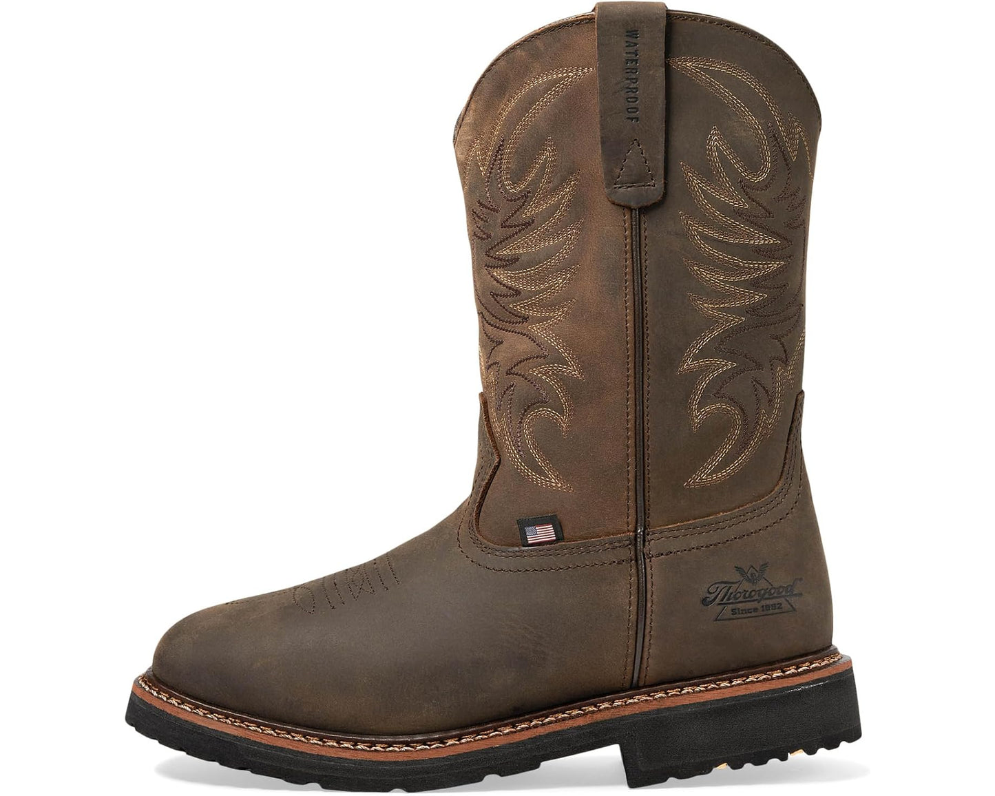 Men's Thorogood American Heritage Willow Square Toe Wellington Soft Toe Crazy Horse