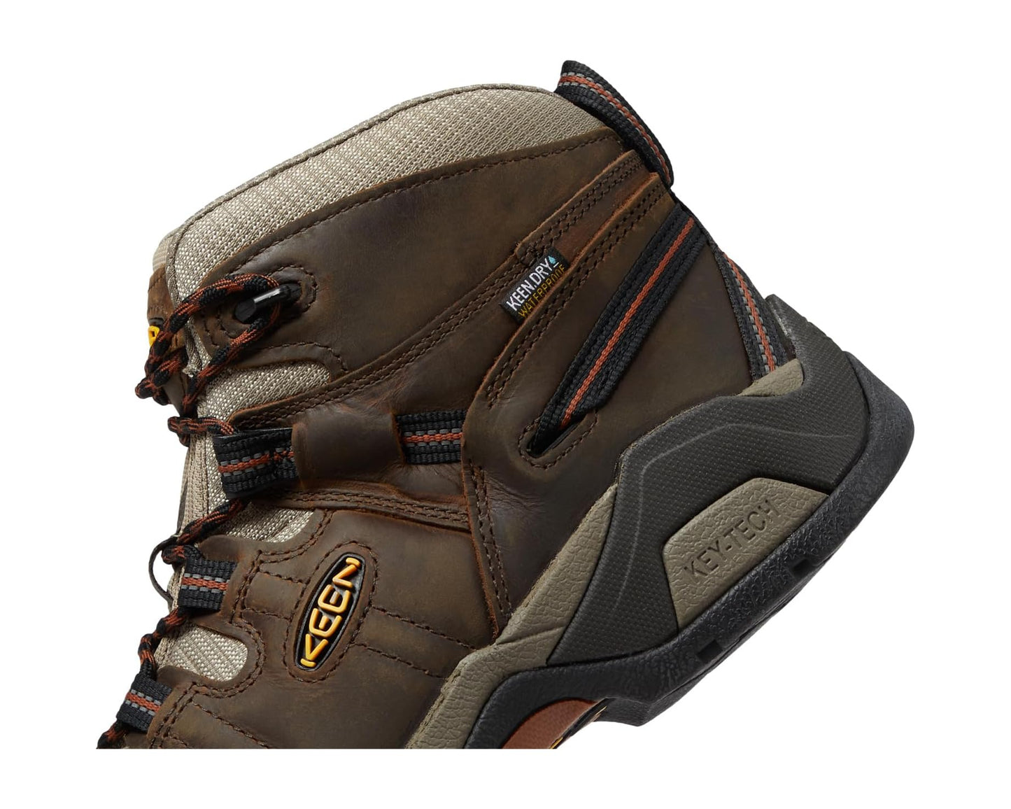 Men's KEEN Utility Detroit XT Mid Soft Toe Waterproof Black Olive/Leather Brown