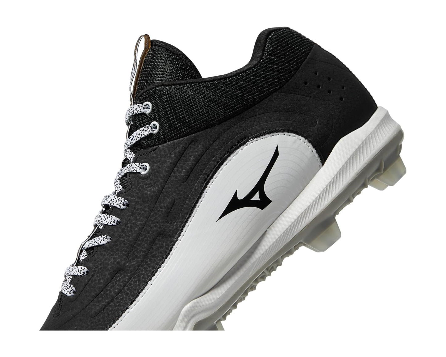 Men's Mizuno Ambition 3 Mid TPU Baseball Cleats Black/White