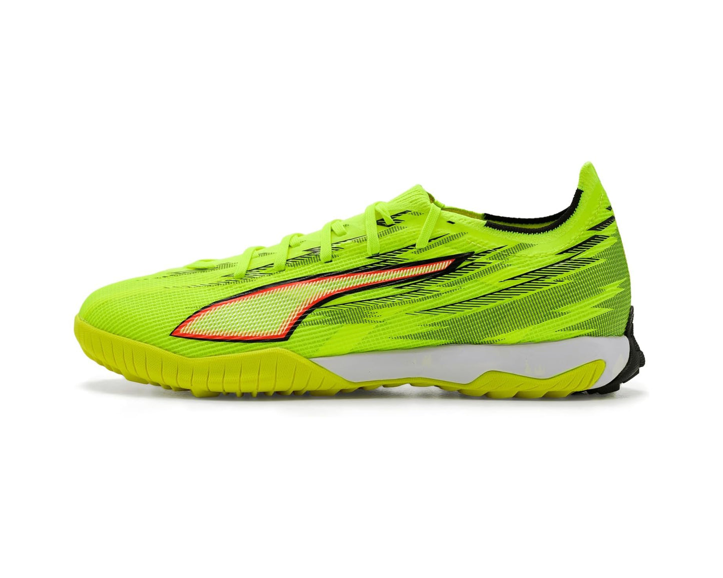 Men's PUMA Ultra 6 Match Turf Trainer Soccer Cleats Yellow Alert/Black/Glowing Red/Lime Squeeze