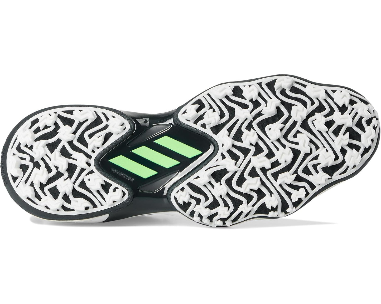 Men's adidas Golf Codechaos 25 Spikeless Golf Shoes Footwear White/Aurora Ivory/Lime Burst