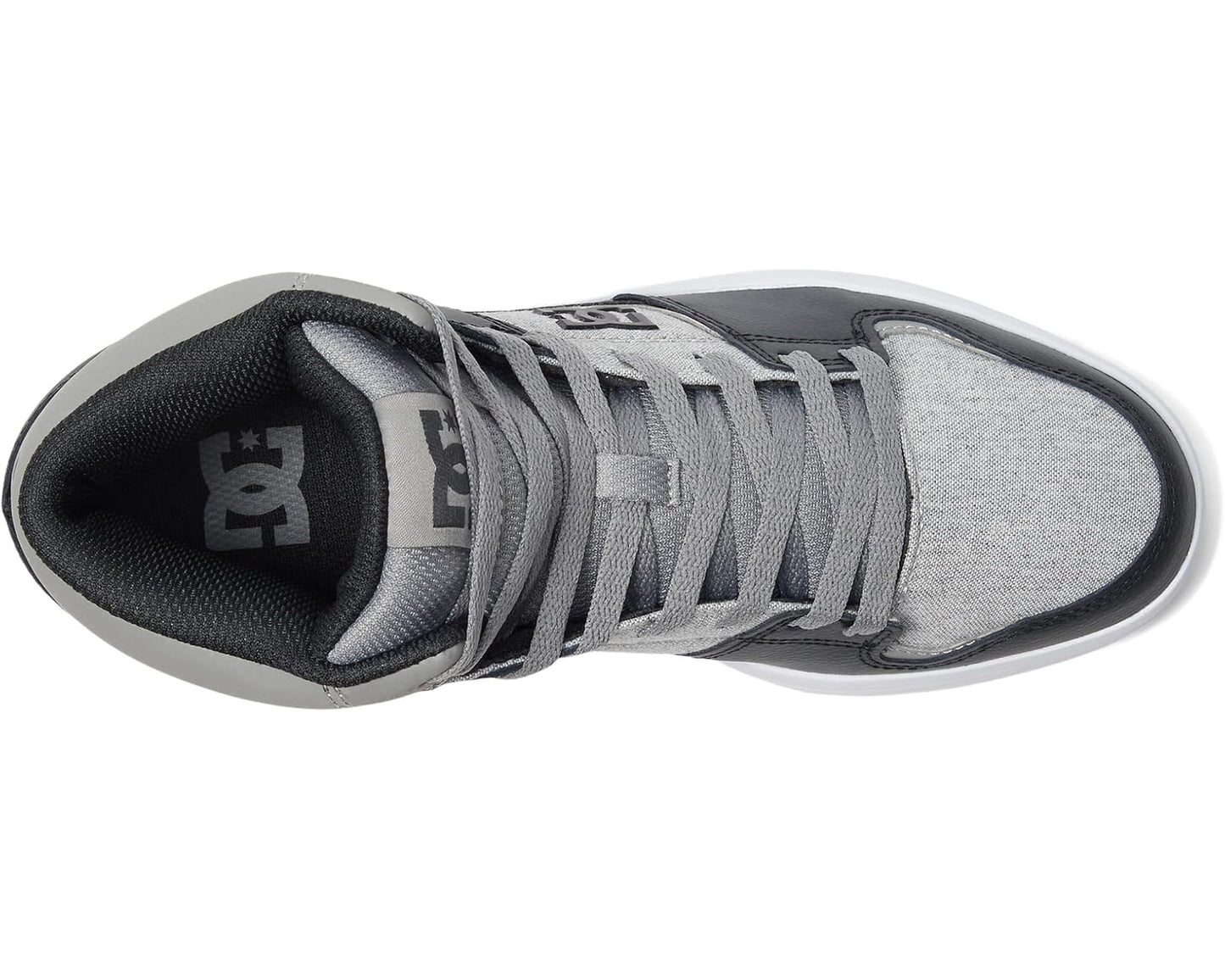 Men's DC Cure Casual High-Top Skate Shoes Sneakers Dark Grey/Light Grey