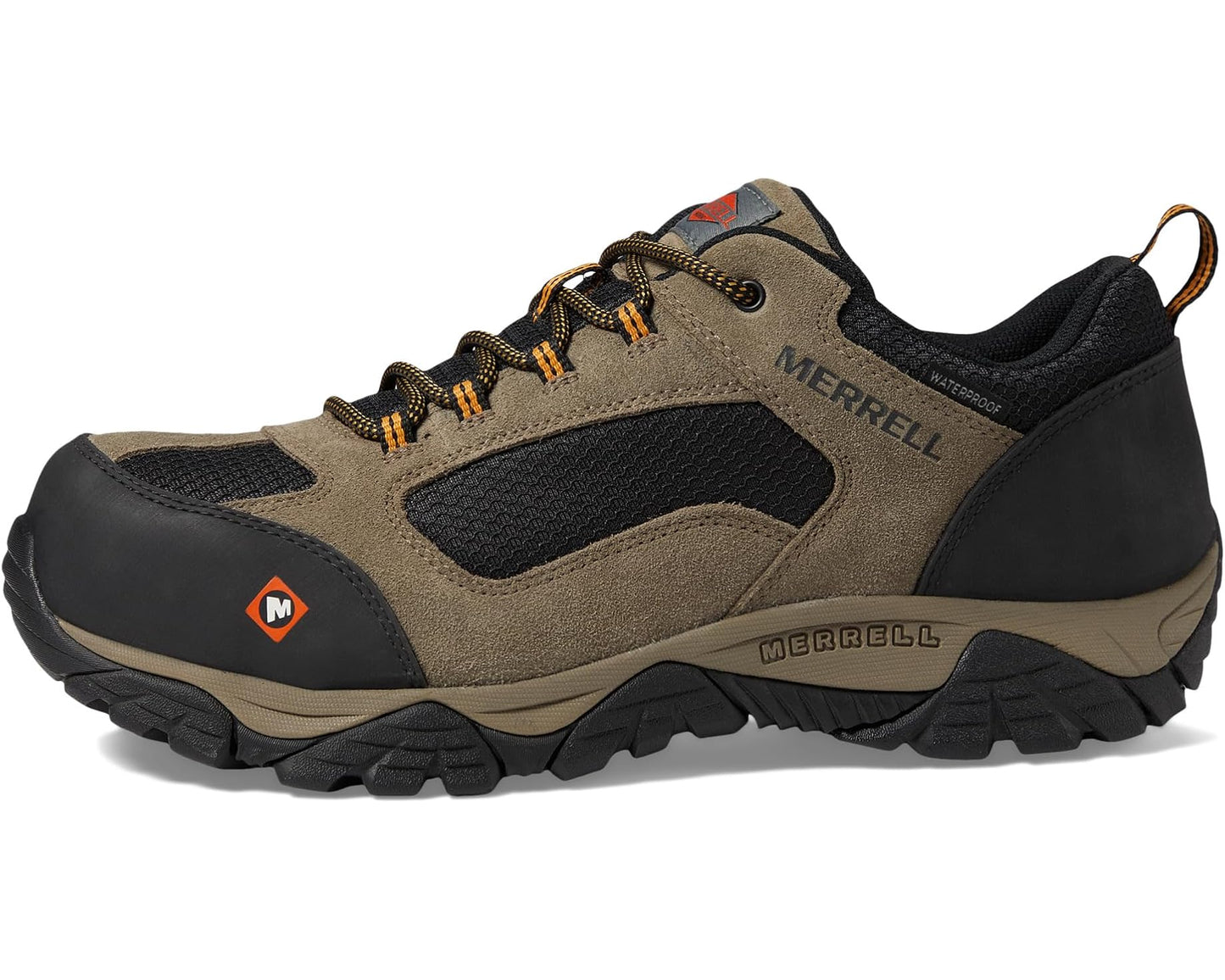 Men's Merrell Work Moab Onset Waterproof Composite Toe Walnut