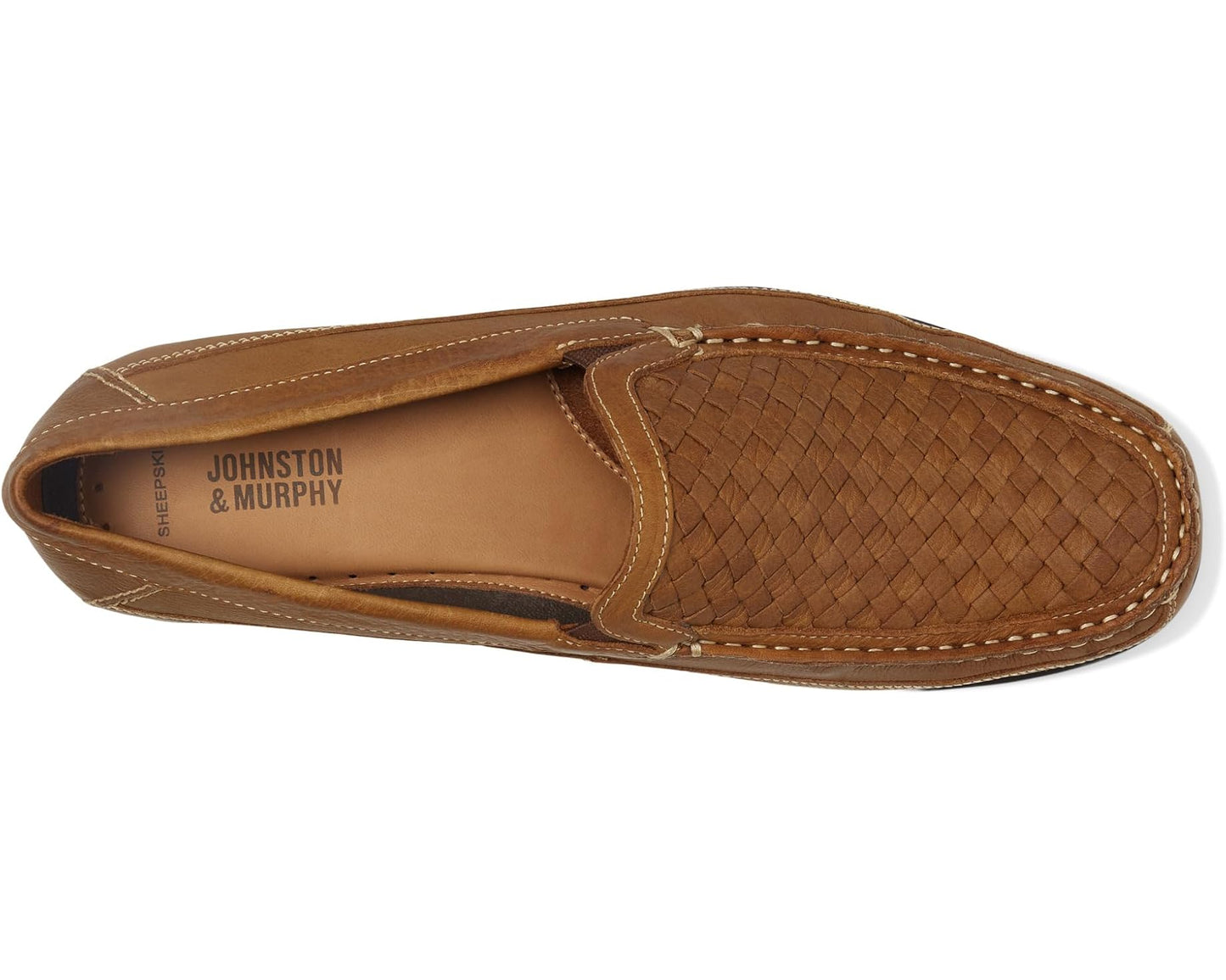Men's Johnston & Murphy Locklin Woven Venetian Tan Oiled Full Grain