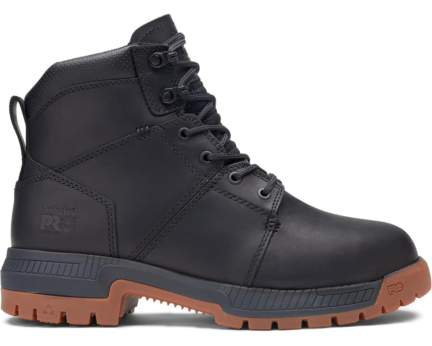 Men's Timberland PRO Montauk 6 Inch Steel Safety Toe Black/Gum