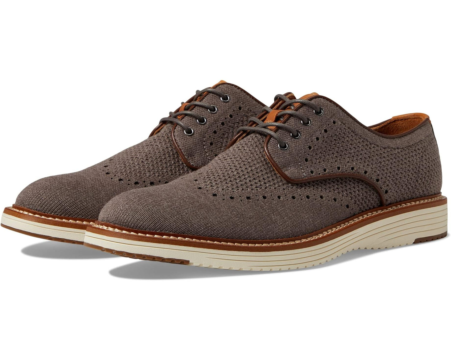 Men's Johnston & Murphy Upton Knit Wing Tip Gray Knit