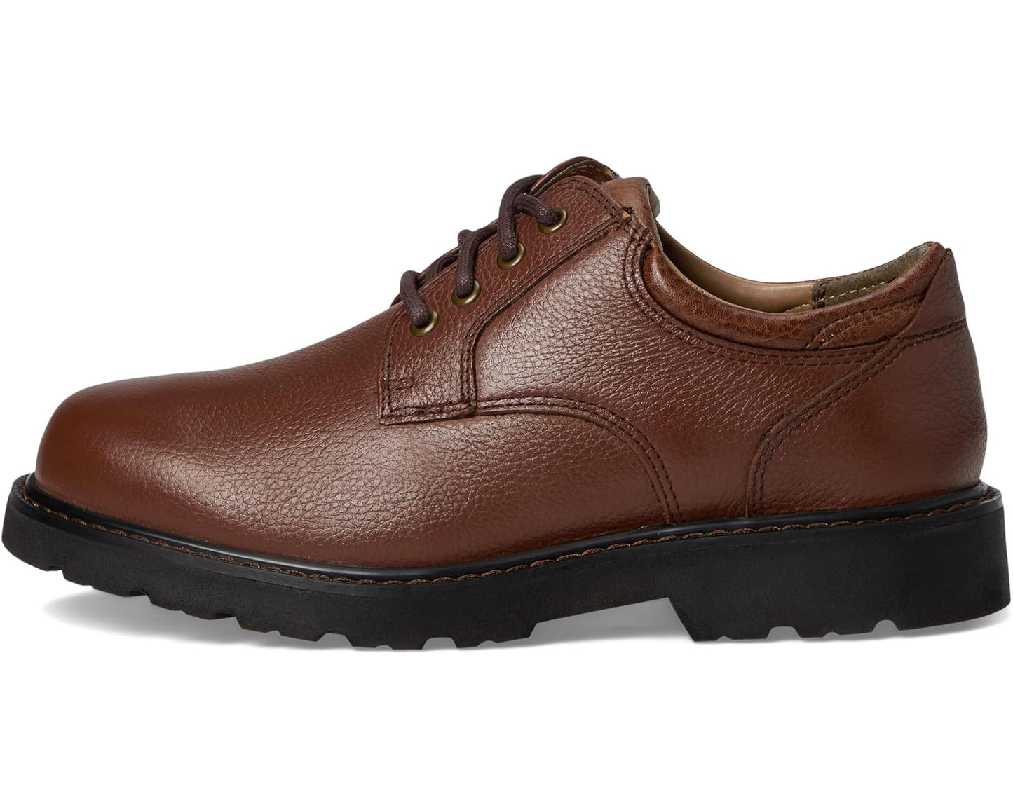 Men's Dockers Shelter Plain Toe Dark Tan Full Grain Leather