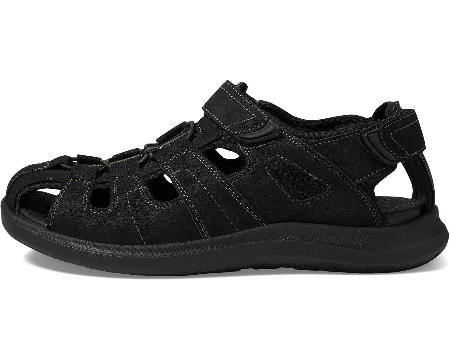 Men's Nunn Bush Rio Vista Fisherman Sandal Black