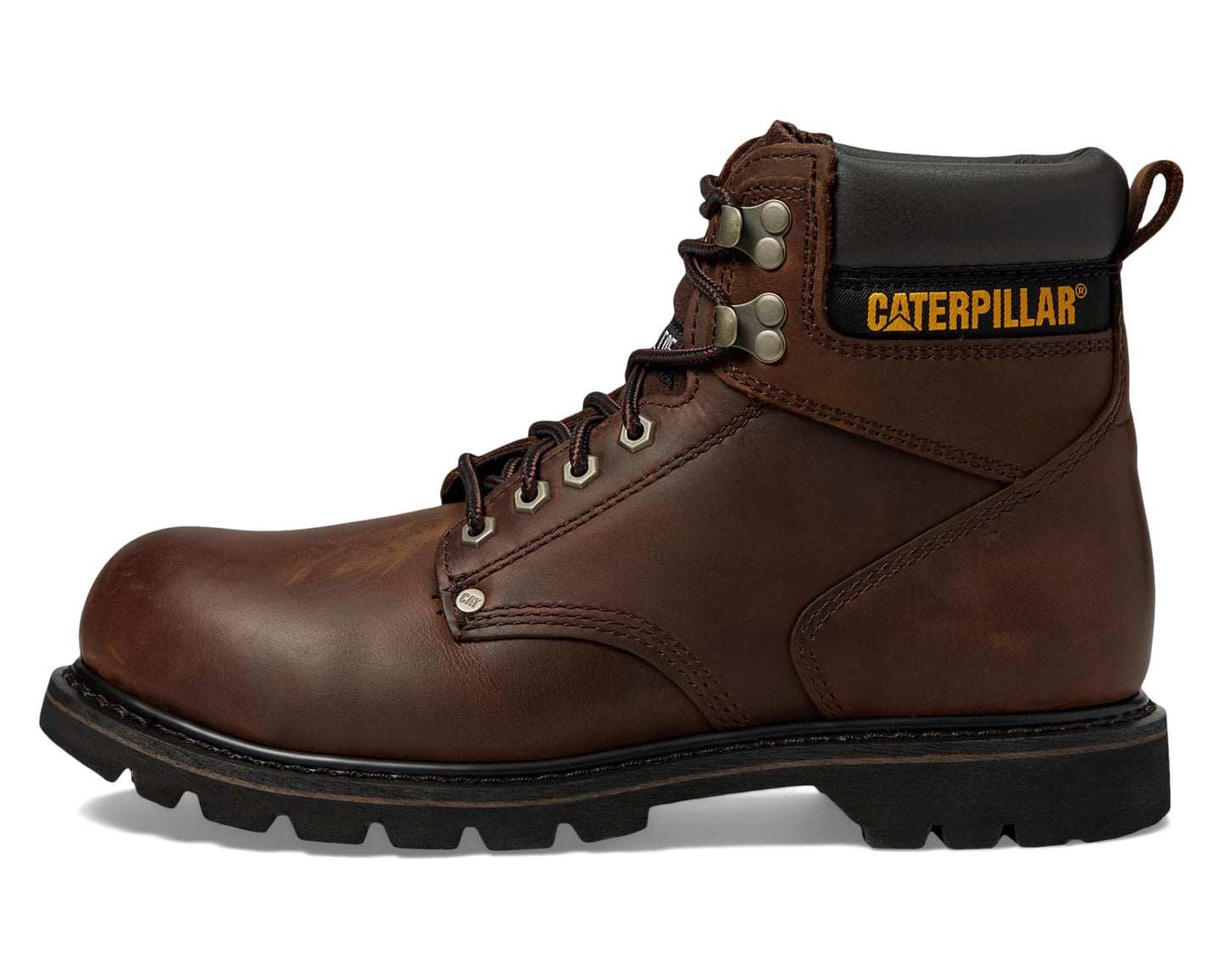 Men's Caterpillar 2nd Shift Steel Toe Dark Brown Leather