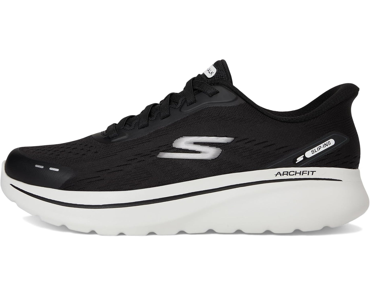 Men's SKECHERS Performance Go Walk Arch Fit N-joy Nobend Hands Free Slip-in Black/White