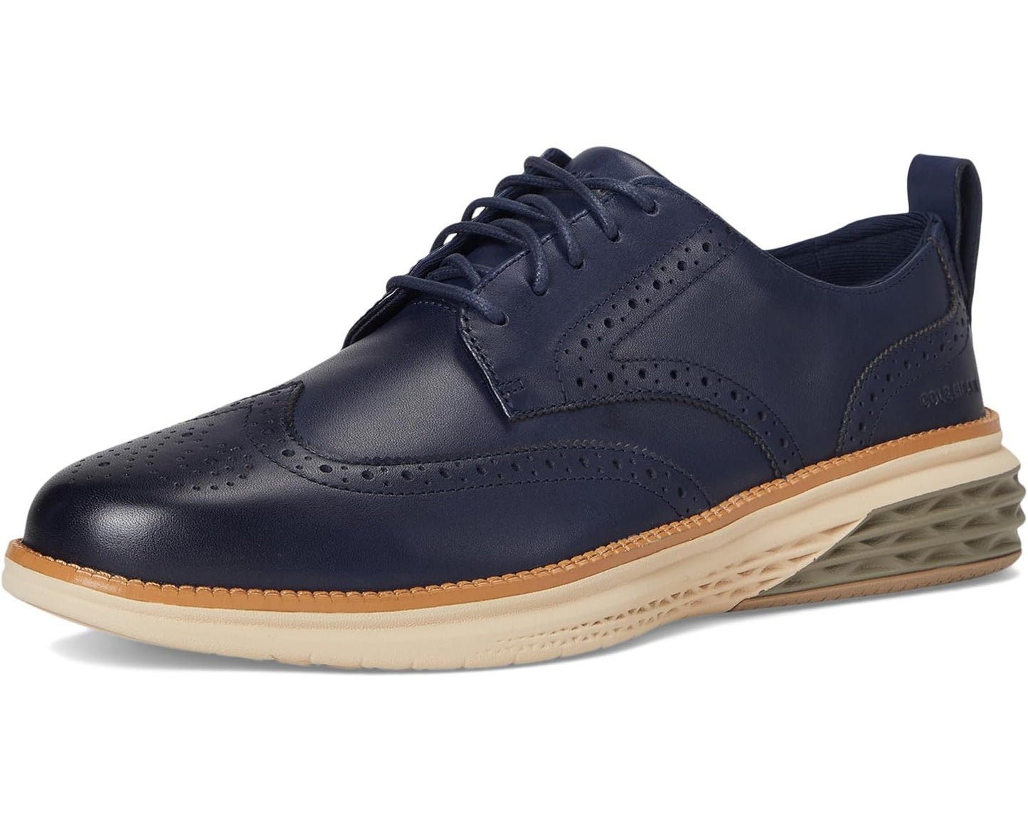 Men's Cole Haan Grand Hurrion Wing Tip Oxford Midnight Moon/Irish Coffee/Oat