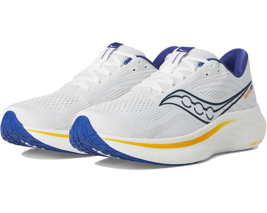 Men's Saucony Ride 18 White/Azurite