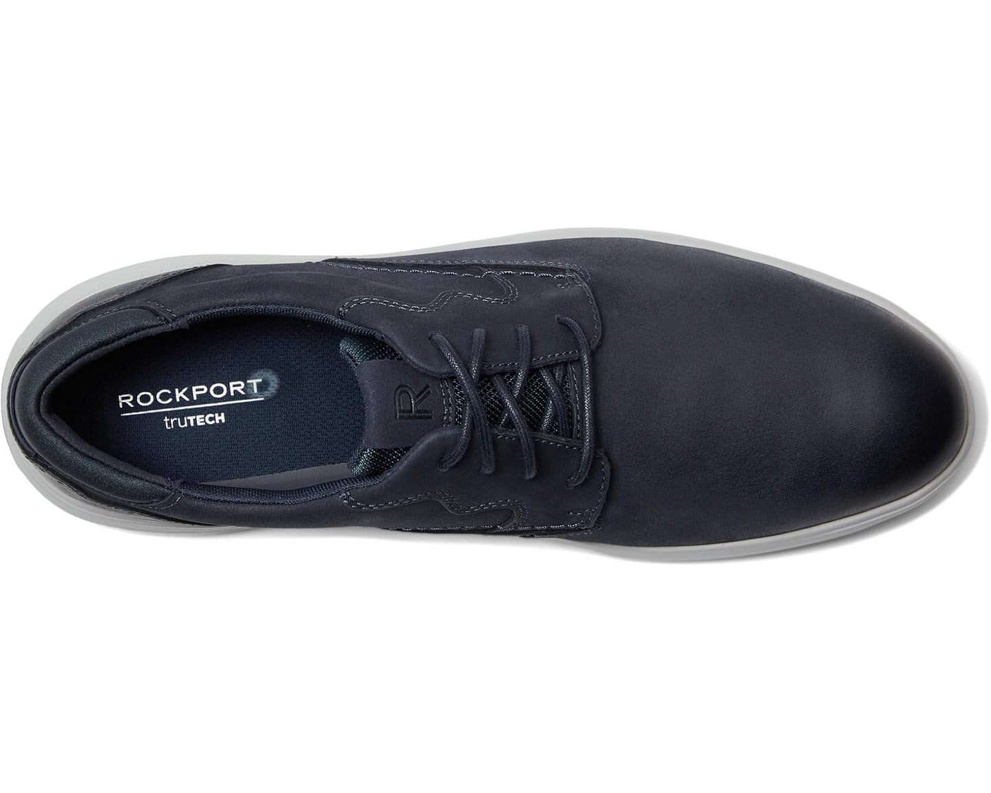 Men's Rockport Noah Plain Toe Dark Blue Leather