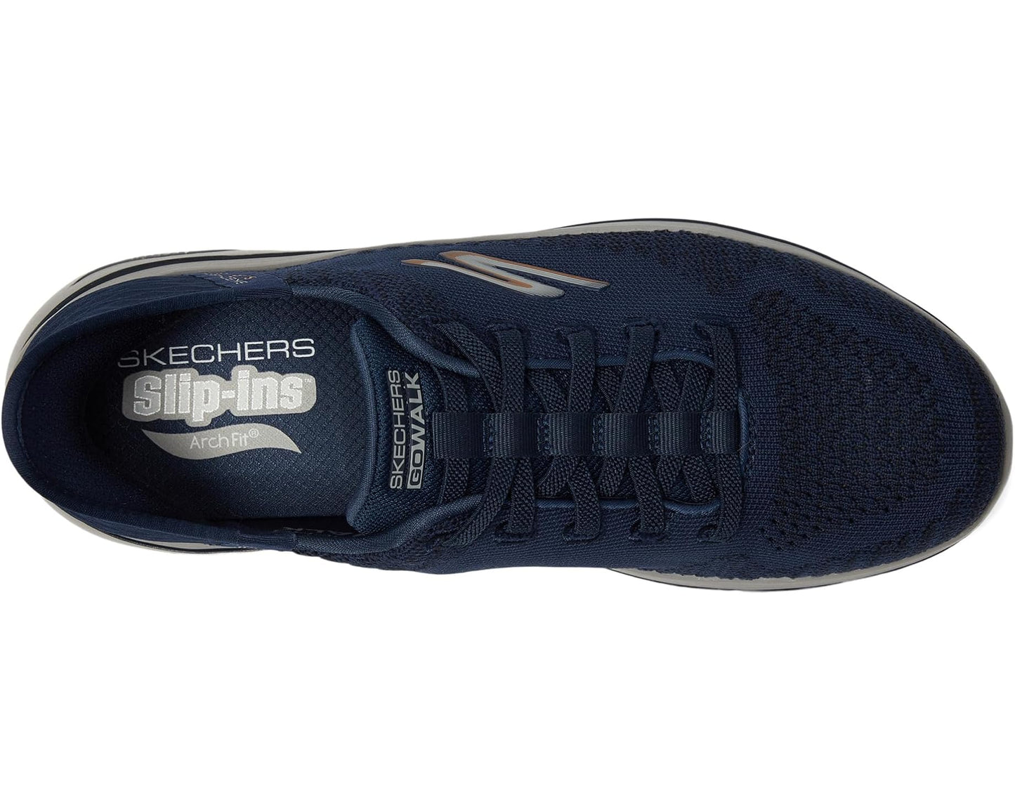 Men's SKECHERS Performance Go Walk Arch Fit 2.0 - Grand Hands Free Slip-Ins Navy/Orange