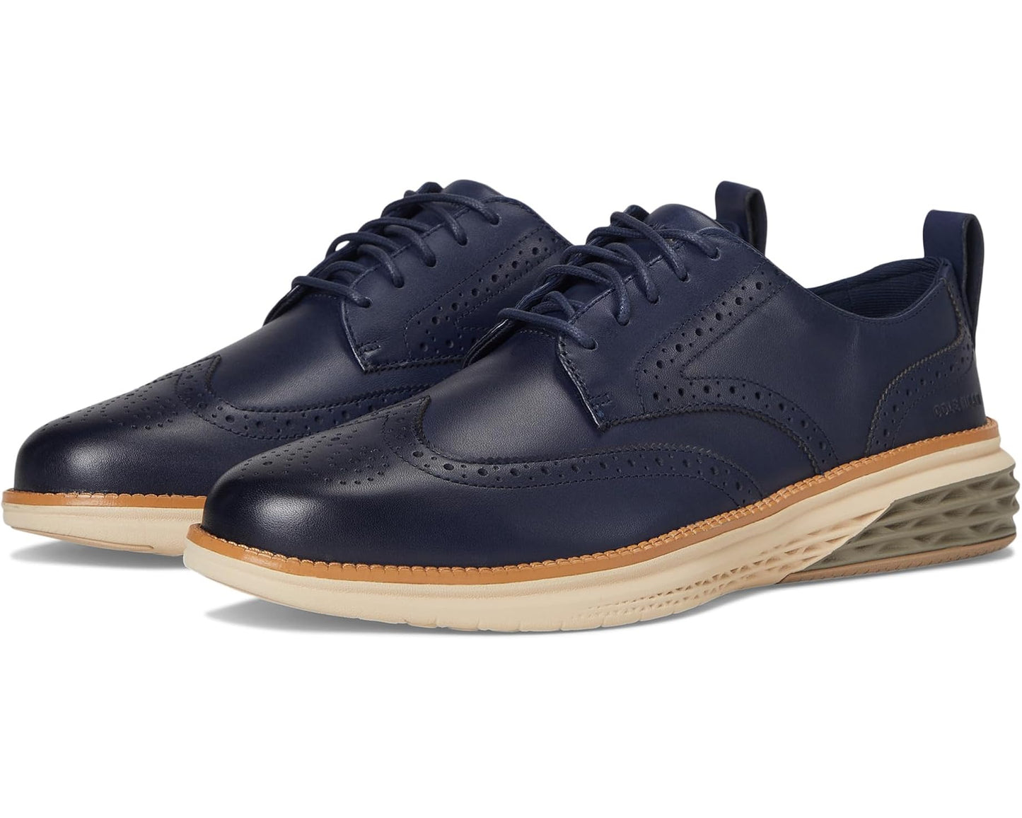Men's Cole Haan Grand Hurrion Wing Tip Oxford Midnight Moon/Irish Coffee/Oat
