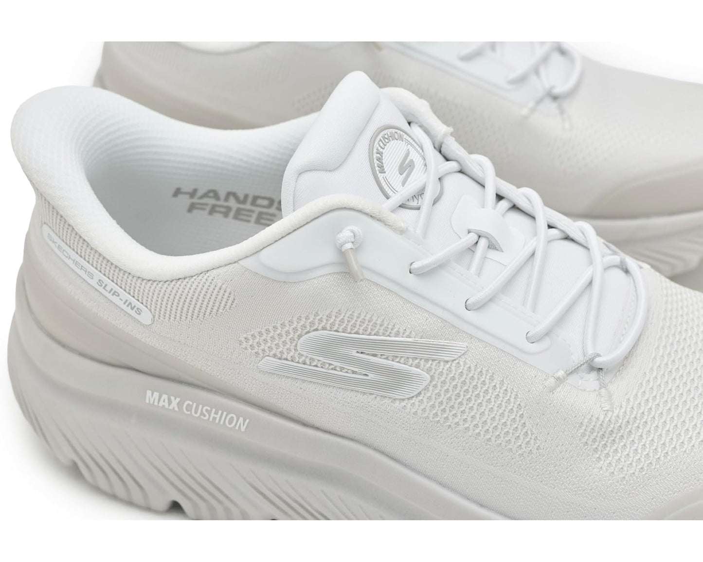Men's SKECHERS Performance Go Walk Max Cushioning Hyper Burst Zoltar Hands Free Slip-in White/Gray