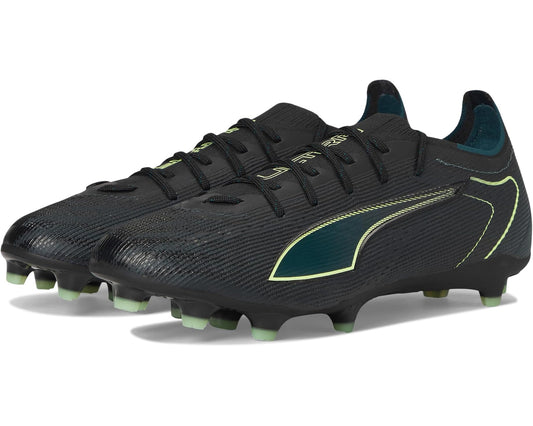 Men's PUMA Ultra 6 Pro Firm, Artificial Ground Soccer Cleats Black/Fizzy Light/Green Terrain