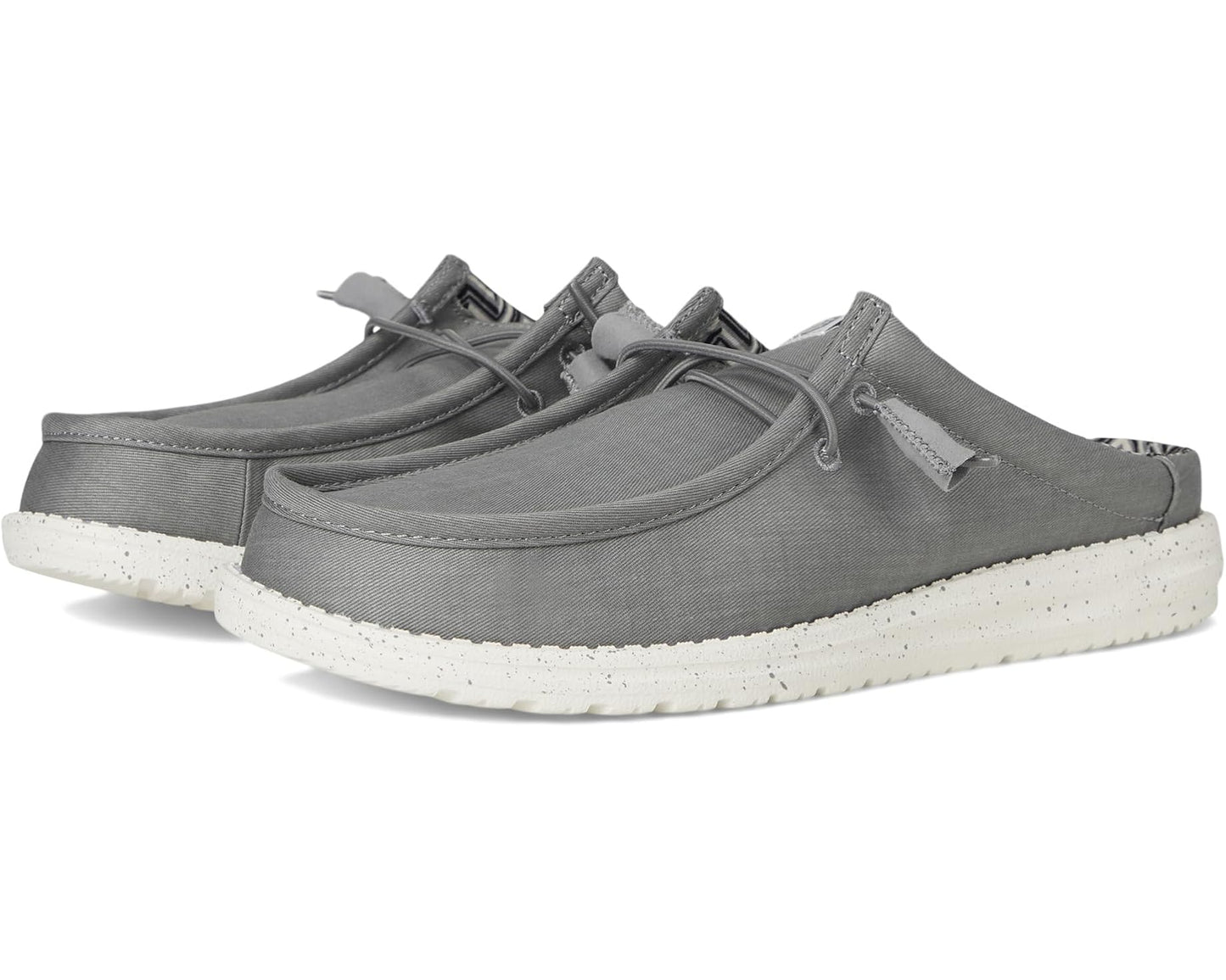 Men's Hey Dude Wally Slip Stretch Canvas Grey