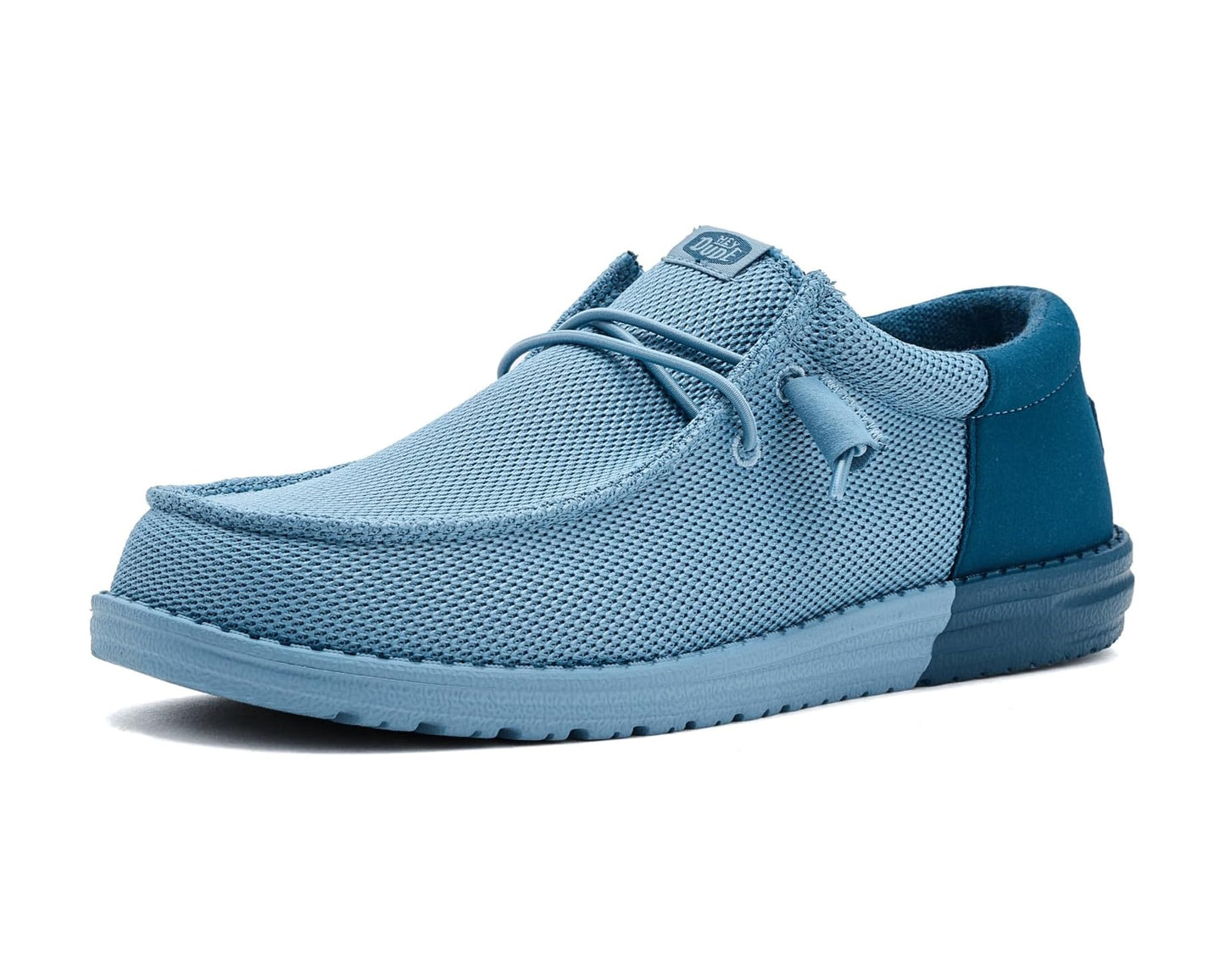 Men's Hey Dude Wally Funk Mesh Split Faded Denim/Ensign Blue