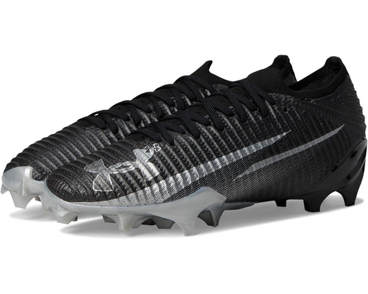 Men's Under Armour Blur Pro Football Cleats Black/Metallic Silver/Metallic Silver