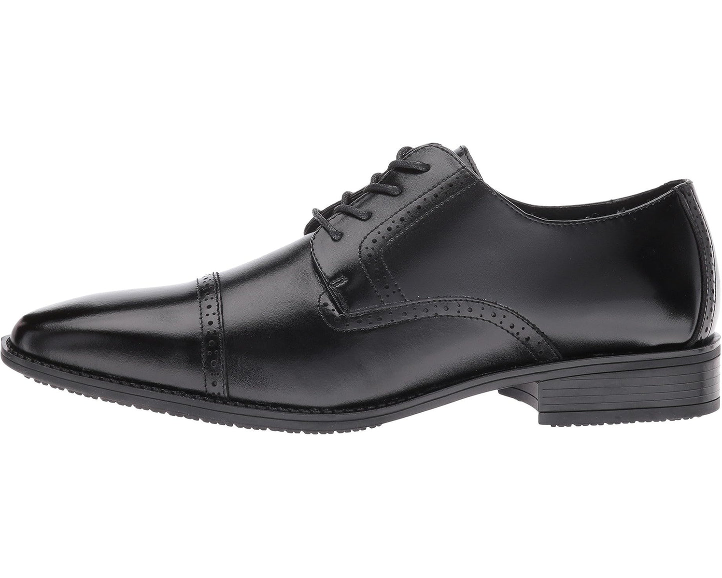 Men's Stacy Adams Abbott Slip Resistant Cap Toe Oxford Black