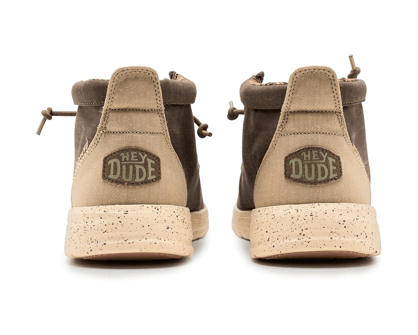 Men's Hey Dude Wally Mid Gripr Stretch Canvas Teak Brown/Multi