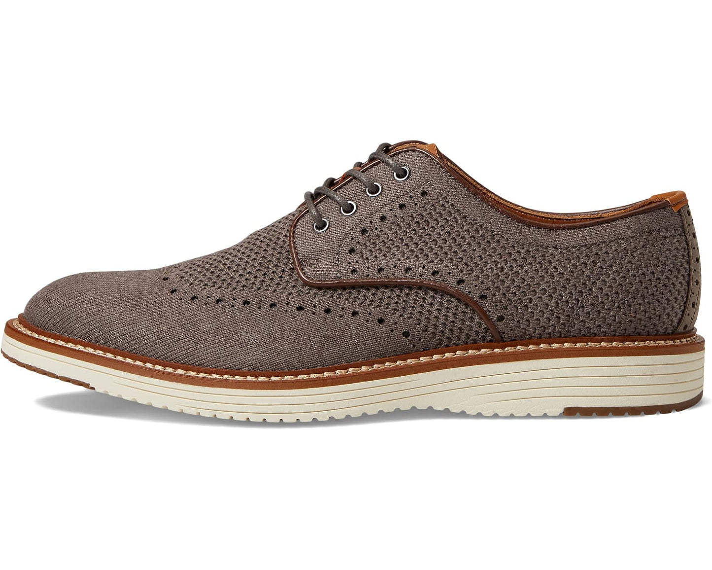 Men's Johnston & Murphy Upton Knit Wing Tip Gray Knit