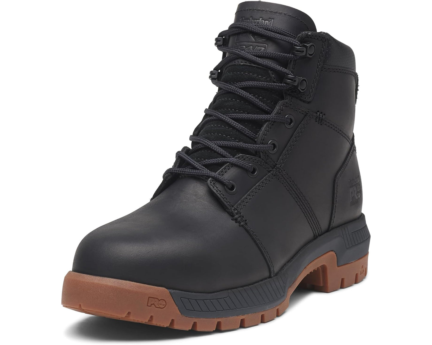 Men's Timberland PRO Montauk 6 Inch Steel Safety Toe Black/Gum