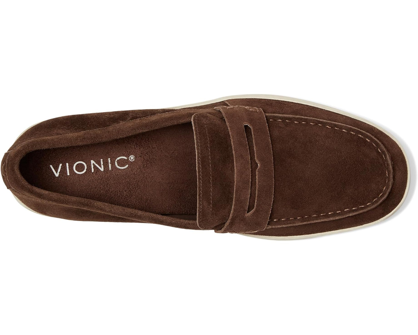 Men's VIONIC M Uptown Loafer/Moc Shoes Coffee Brown Suede