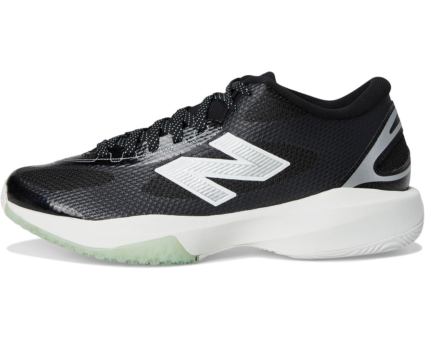 Men's New Balance FreezeLX v5 Box Lacrosse Cleats Black/White