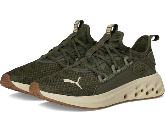 Men's PUMA Softride Frequence Shoes Dark Olive/Toasted Almond