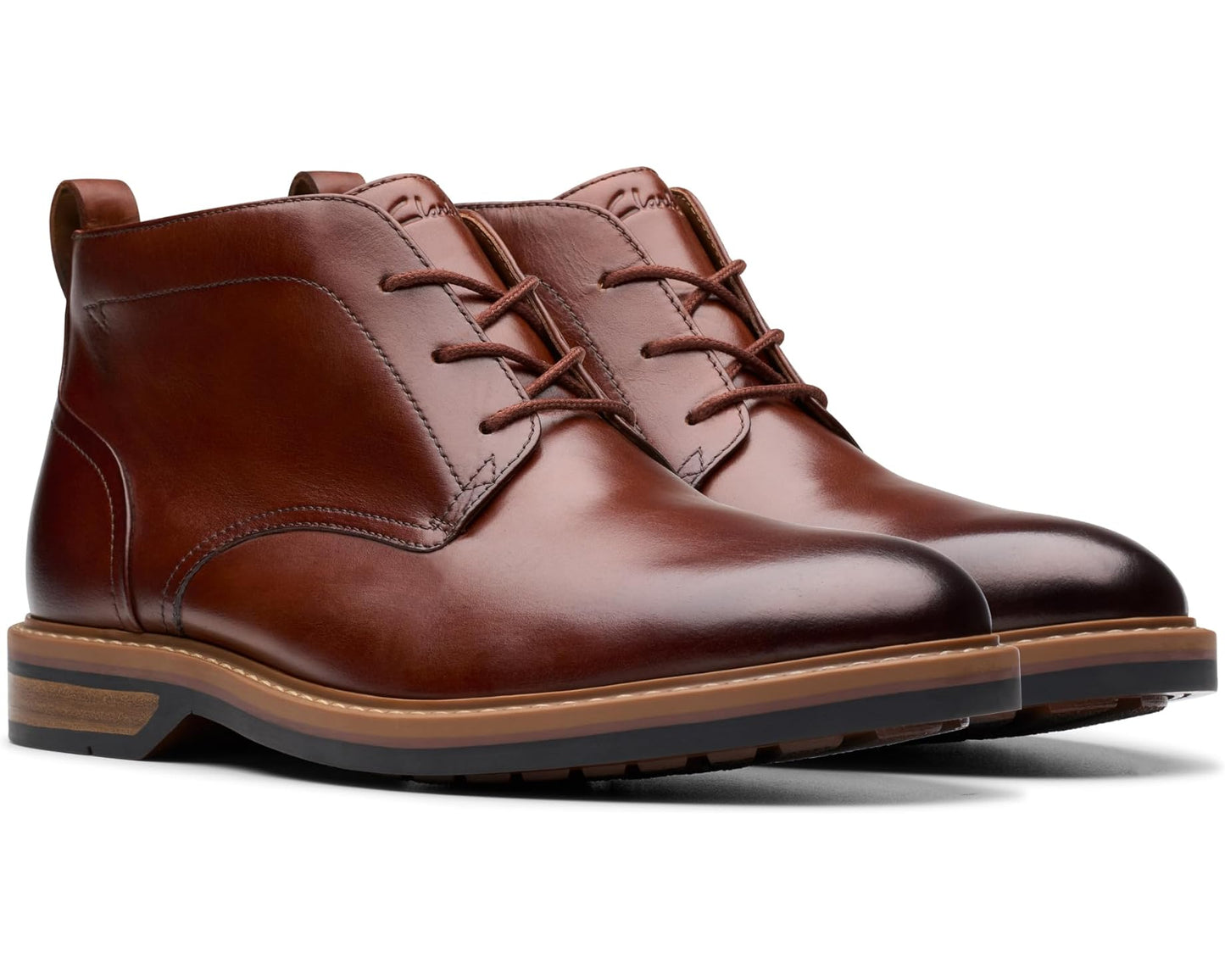 Men's Clarks Aldwin Chukka Mid Tan Leather