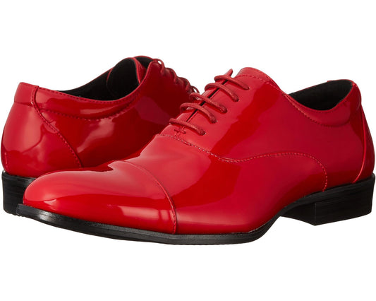 Men's Stacy Adams Gala Cap Toe Oxford Red Patent