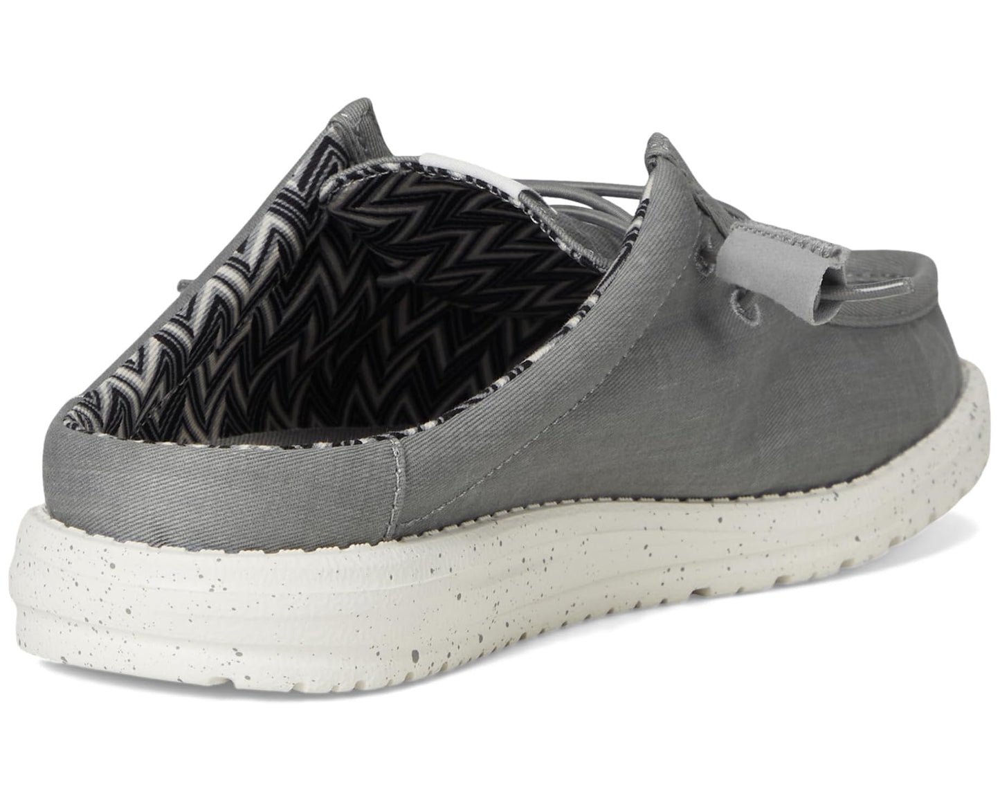 Men's Hey Dude Wally Slip Stretch Canvas Grey