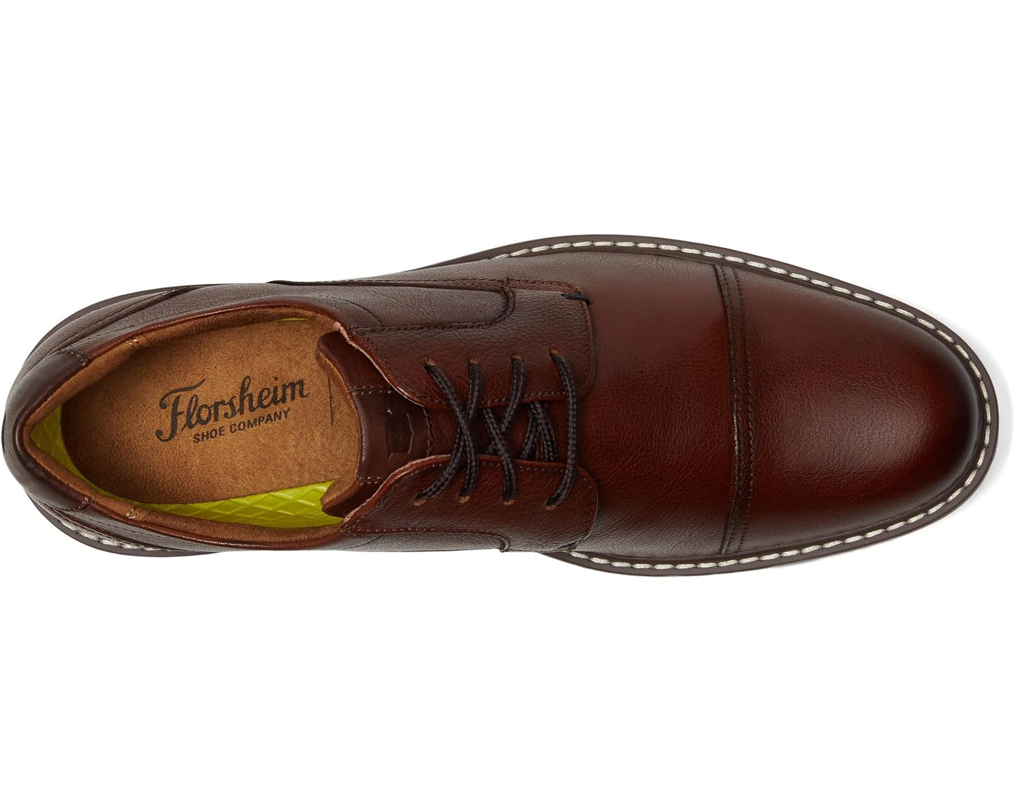 Men's Florsheim Norwalk Cap Toe Oxford Cognac Milled Leather