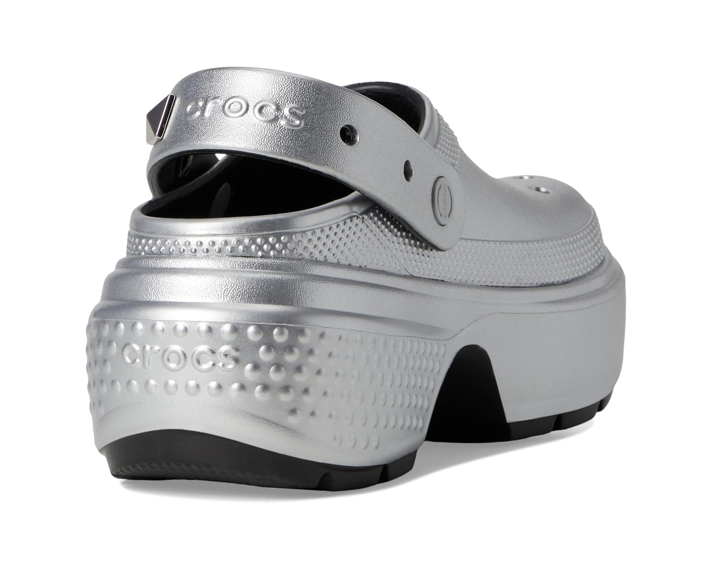 Unisex Crocs Stomp Clogs Silver