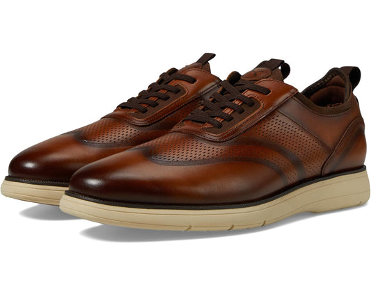 Men's Stacy Adams Edgewood Wing Tip Elastic Lace Cognac