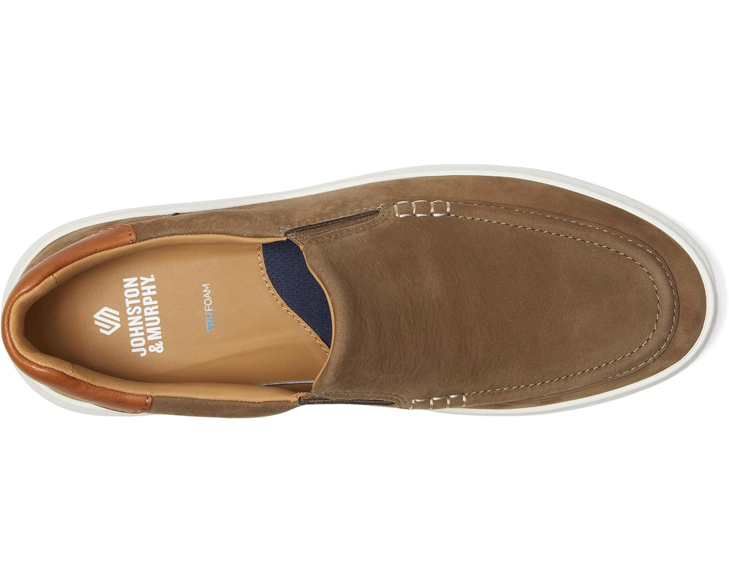 Men's Johnston & Murphy Anders Moc Toe Slip-on Taupe Nubuck