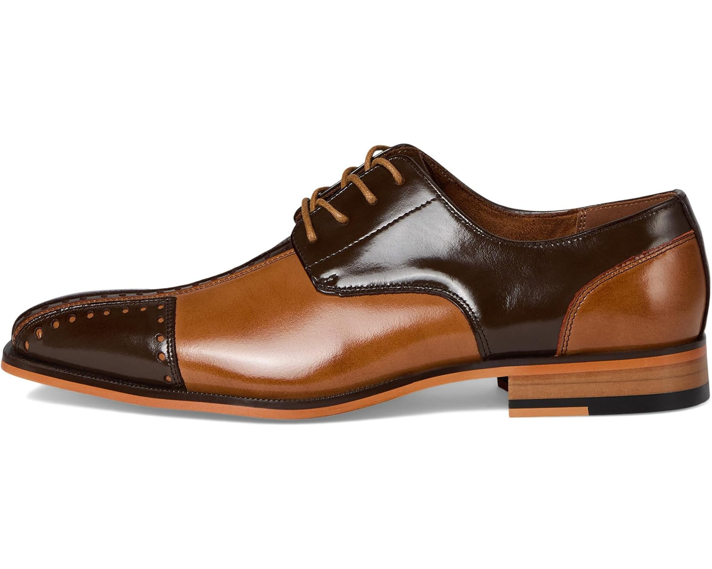 Men's Stacy Adams Palmento Cap Toe Oxford Brown Multi
