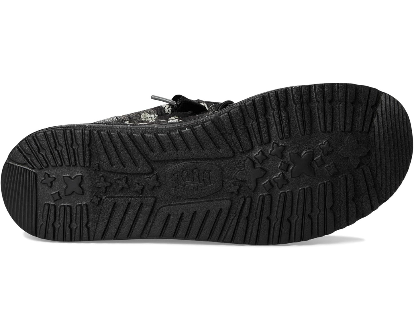 Men's Hey Dude Wally Funk Skull Print Black/Black Oyster