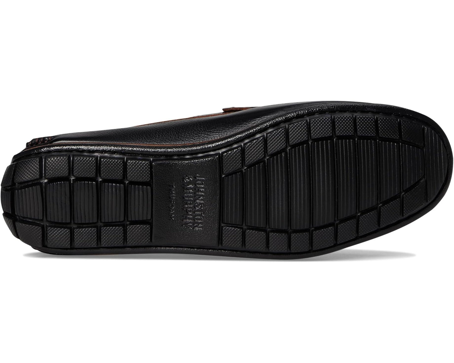 Men's Johnston & Murphy Cort 2.0 Penny Black Full Grain/Dark Brown Croc Embossed Full Grain