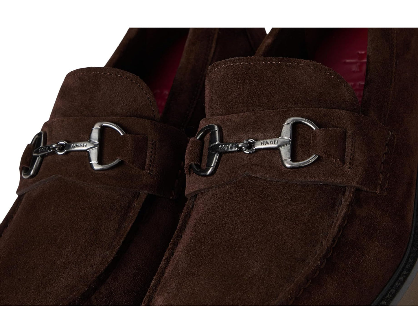 Men's Cole Haan American Classics Bit Loafers Dark Chocolate Suede/Truffle