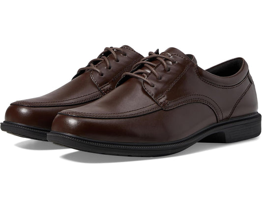 Men's Nunn Bush Bourbon Street Moc Toe Oxford with KORE Slip Resistant Walking Comfort Technology Brown