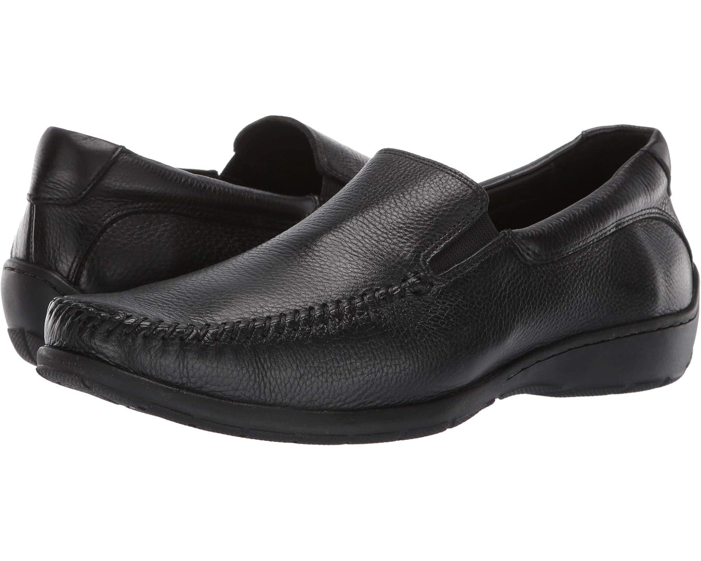 Men's Johnston & Murphy Crawford Venetian Black Tumbled Full Grain