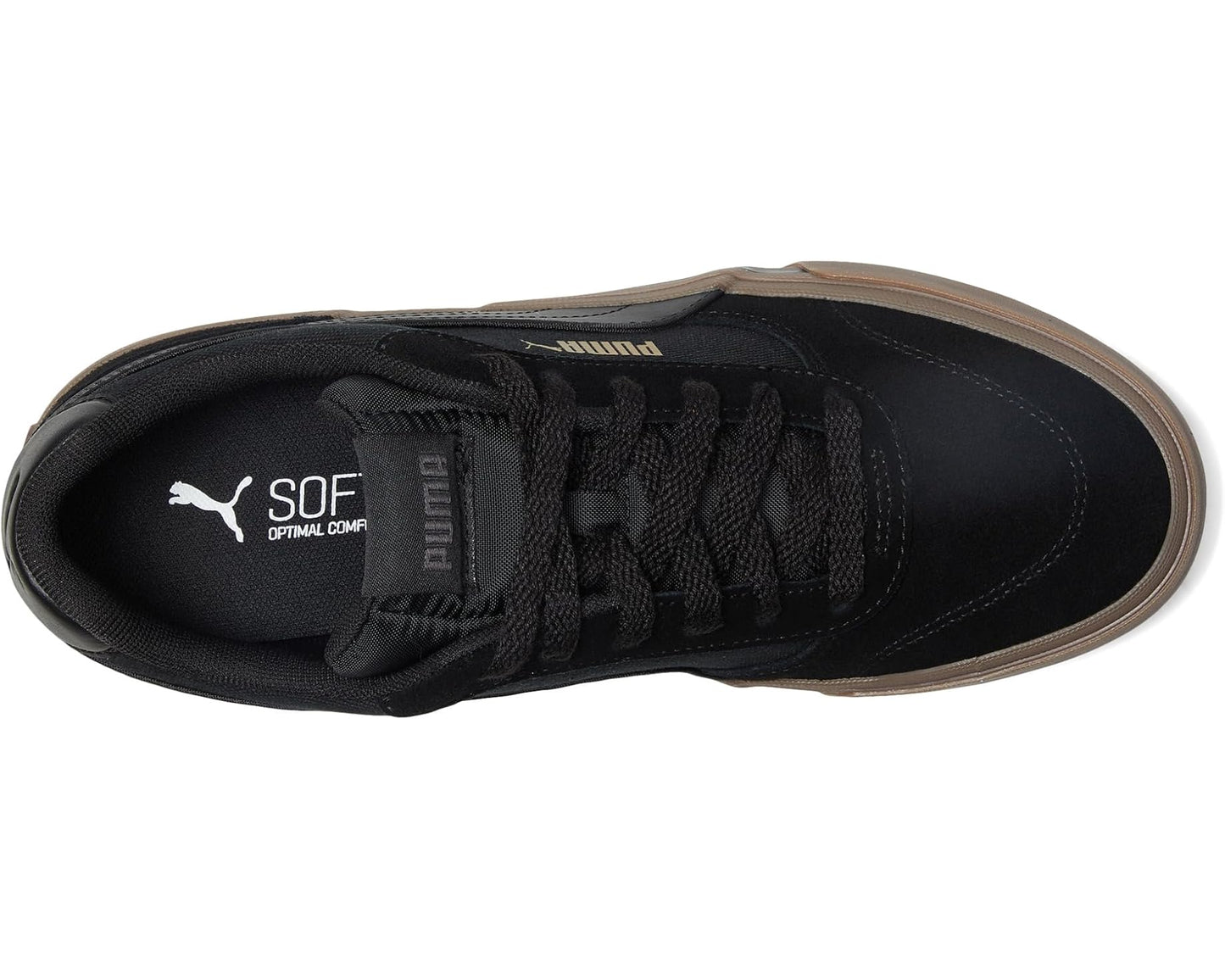 Men's PUMA Court Classic Vulc Shoes Black/Gold
