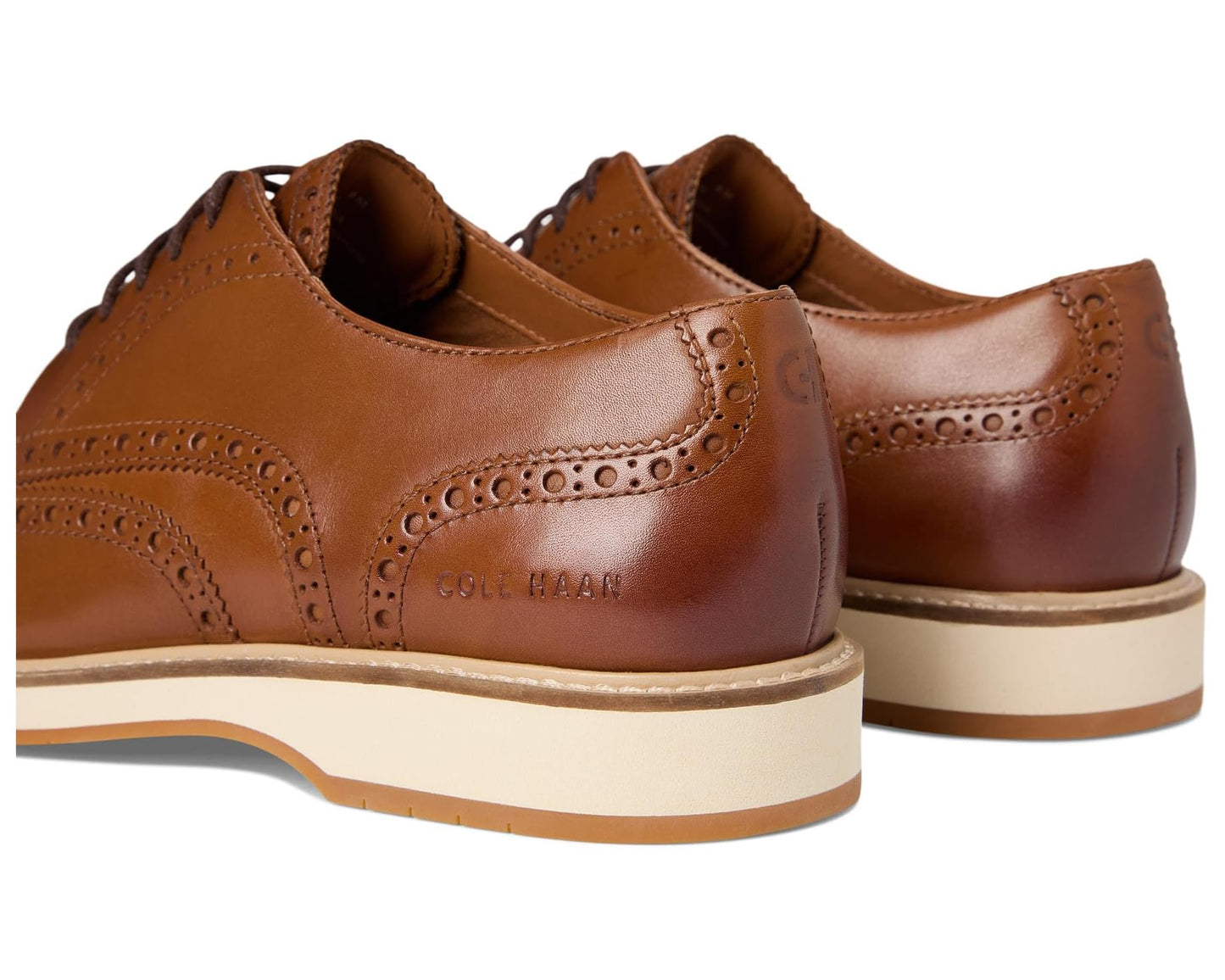 Men's Cole Haan Morse Grand Wingtip Oxfords British Tan/Ivory/Gum